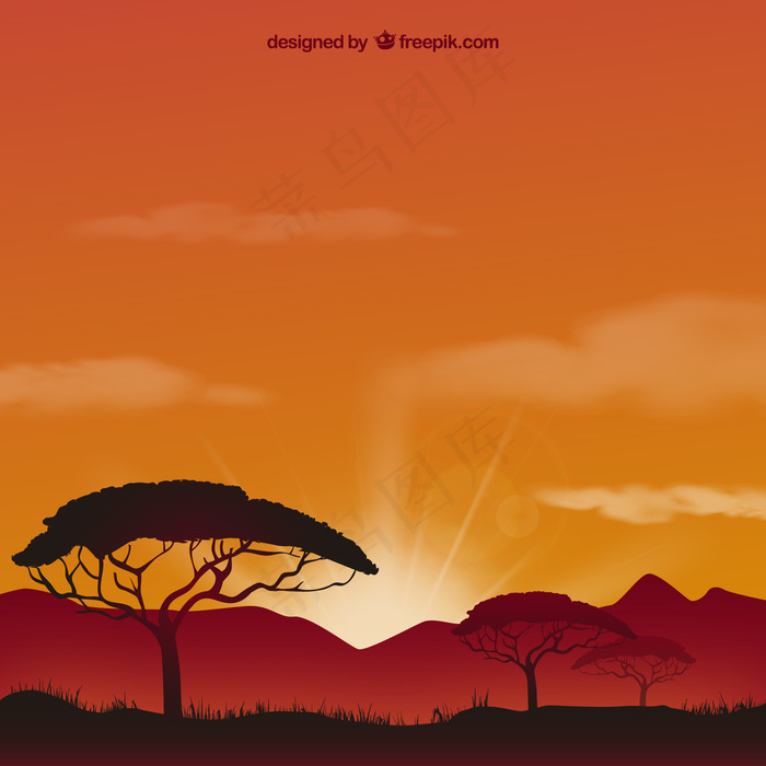 黄色背景矢量图