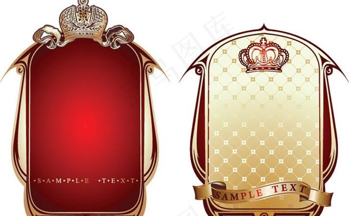 欧式华丽label矢量素材图片