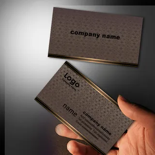 高级名片 金属质感名片PSD模板下...