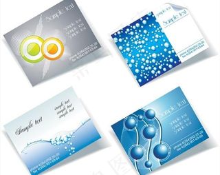 3D效果的各种卡片背景矢量素材