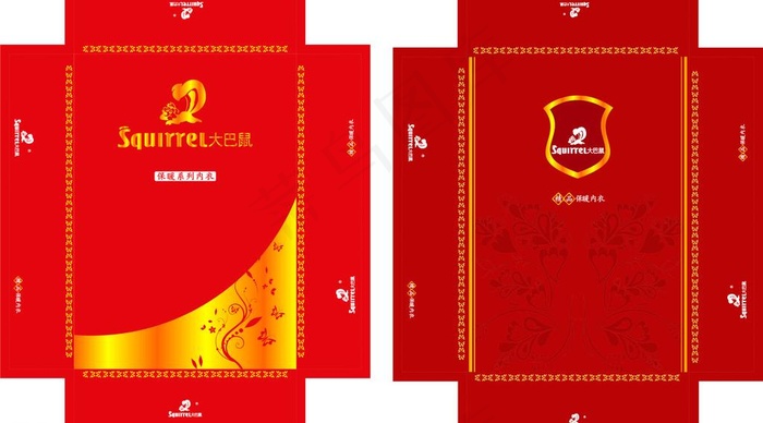 内衣包装图片cdr矢量模版下载