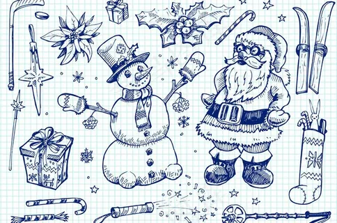 手绘圣诞背景图片