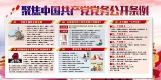 聚焦中国共产党党务公开条例宣传展板