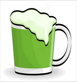 啤酒玻璃怀旧矢量设计