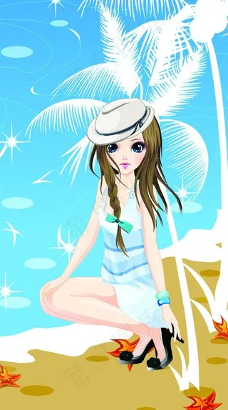 qq秀 美女 卡通图片