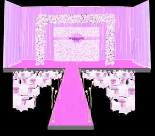 粉色婚礼效果图