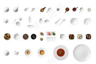 各种瓷器餐具调羹盘子