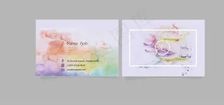时尚彩色名片