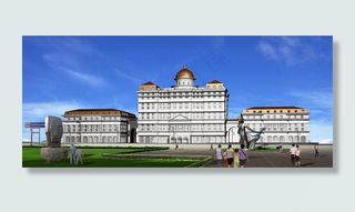 欧式行政机关办公楼PSD分层