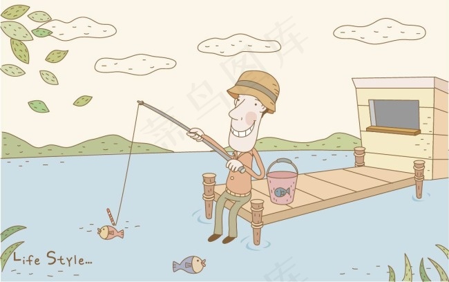 河边垂钓
