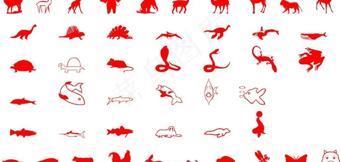 矢量动物图片cdr矢量模版下载