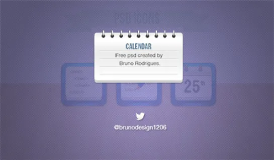 精美日历图标PSD素材