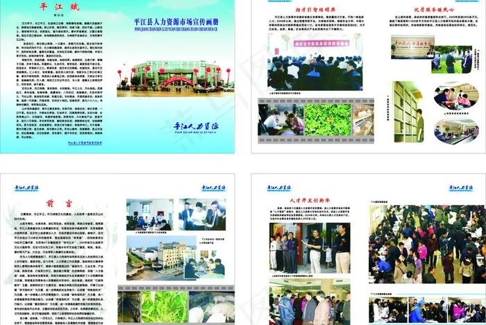 人才市场书册彩页图片cdr矢量模版下载