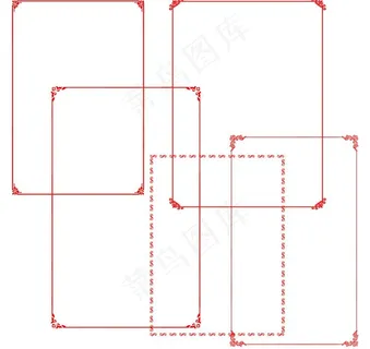 红色 花纹边框图片 红色 花纹边框图片