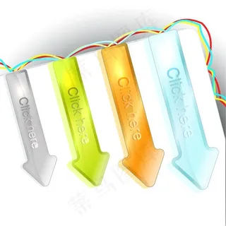 01矢量的彩色箭矢的晶体结构