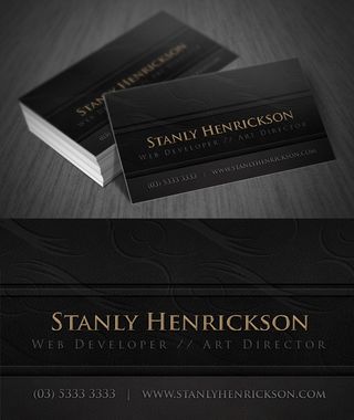 豪华皮革名片模板集