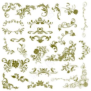 矢量花纹花边AI素材