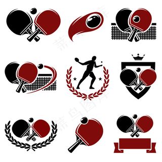 乒乓球的LOGO矢量