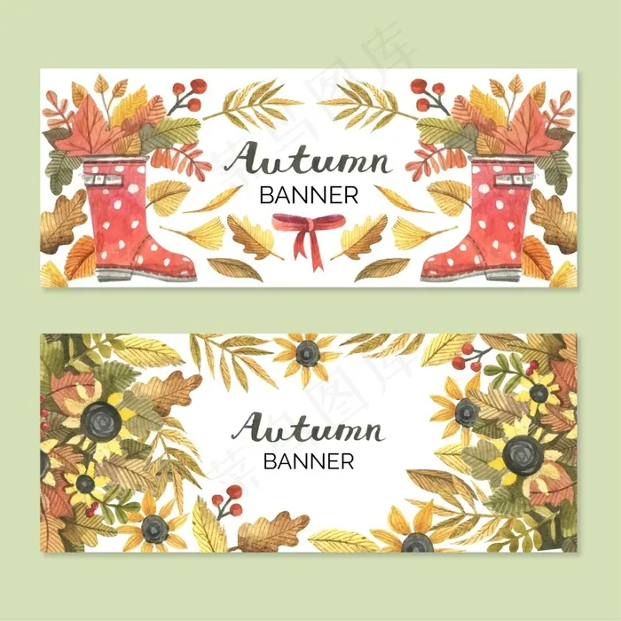 秋季新品宣传bannerai矢量模版下载