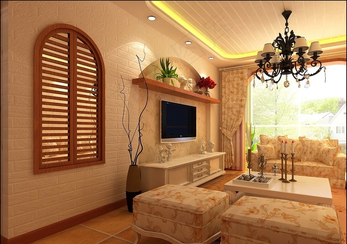 电视背景墙装修设计效果图