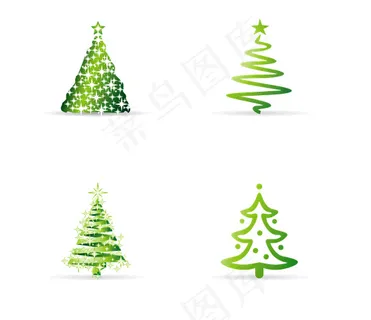 绿色透明圣诞树