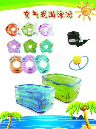 充气游泳池海报图片