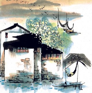 古风山水风景画