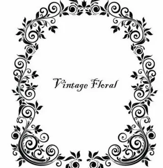 旧货花框架向量