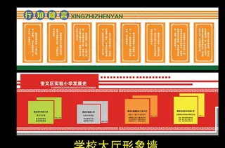 学校形象墙图片