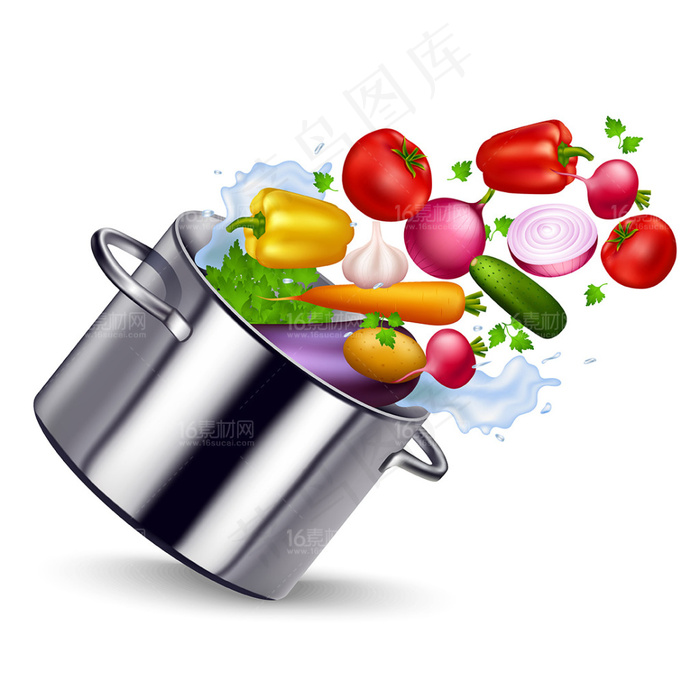 蔬菜水果厨房用品矢量素材