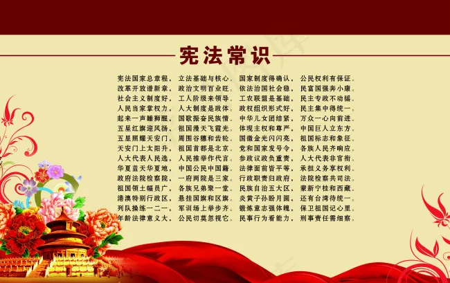 宪法常识(3937X2478(DPI:100))psd模版下载