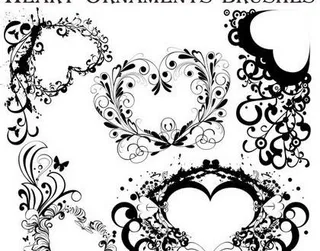 心形花纹笔刷 下载