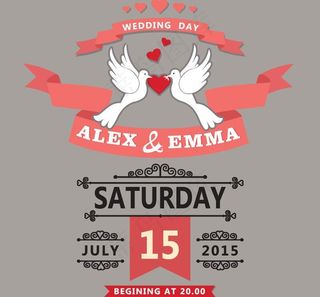 婚礼邀请卡图片