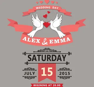 婚礼邀请卡图片