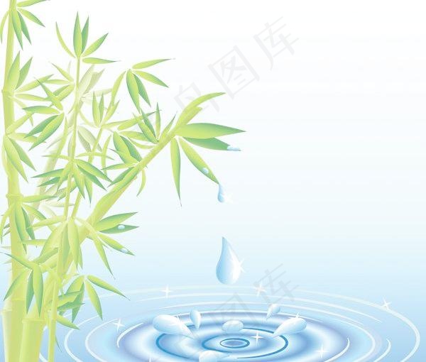 矢量竹子水涡素材图片eps,ai矢量模版下载