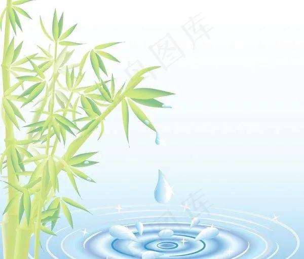 矢量竹子水涡素材图片eps,ai矢量模版下载