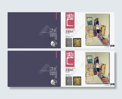 个性个人作品集设计AI高清素材