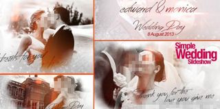 简洁的婚礼相册动画AE模板