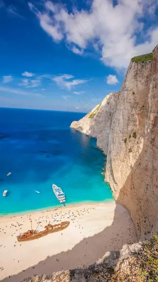 海边的悬崖高清摄影图片