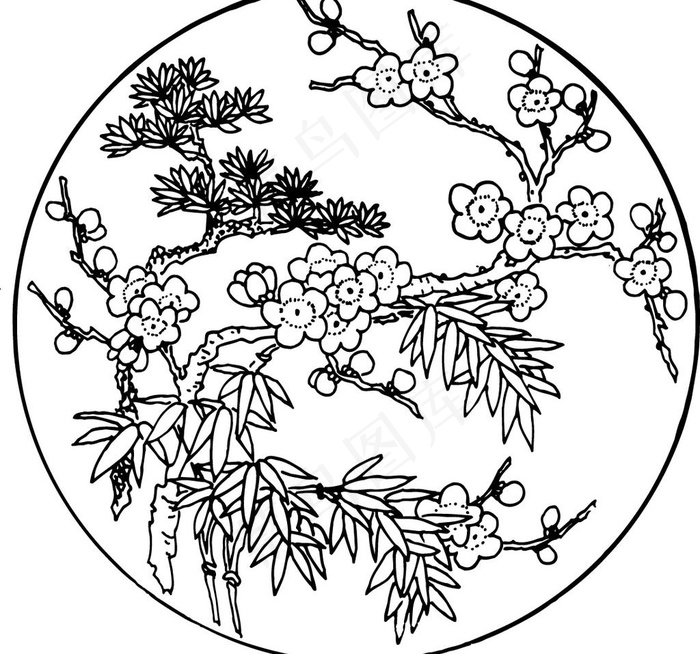梅花 花草 花朵 矢量ai矢量模版下载