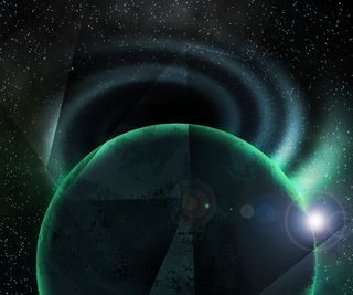 行星在黑洞时空背景