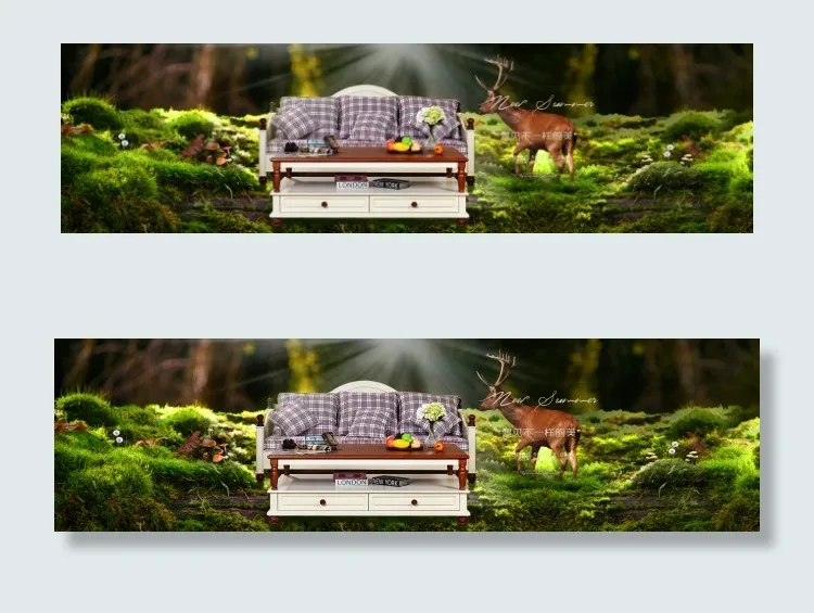 森林里的家具psd模版下载