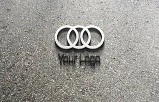 圆形Logo石灰地立体展示