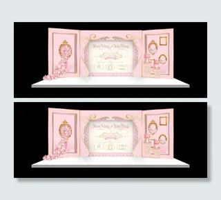 婚礼效果图粉色