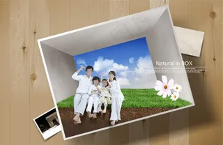 高清PSD分层素材全家旅游