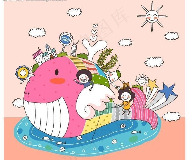 矢量儿童插画图片