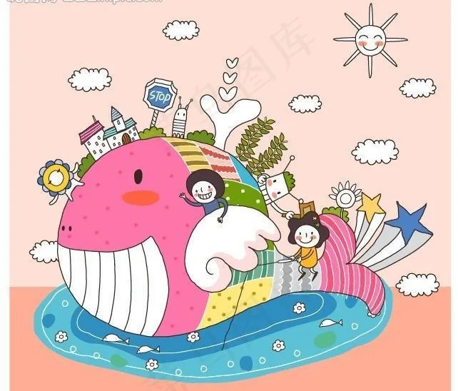 矢量儿童插画图片ai矢量模版下载