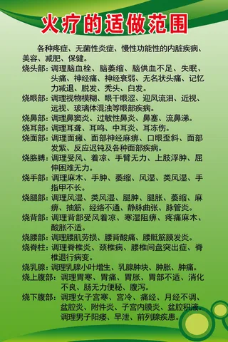 火疗的适做范围