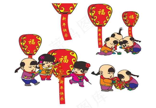 儿童放鞭炮玩耍
