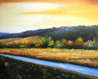 自然风景油画图片